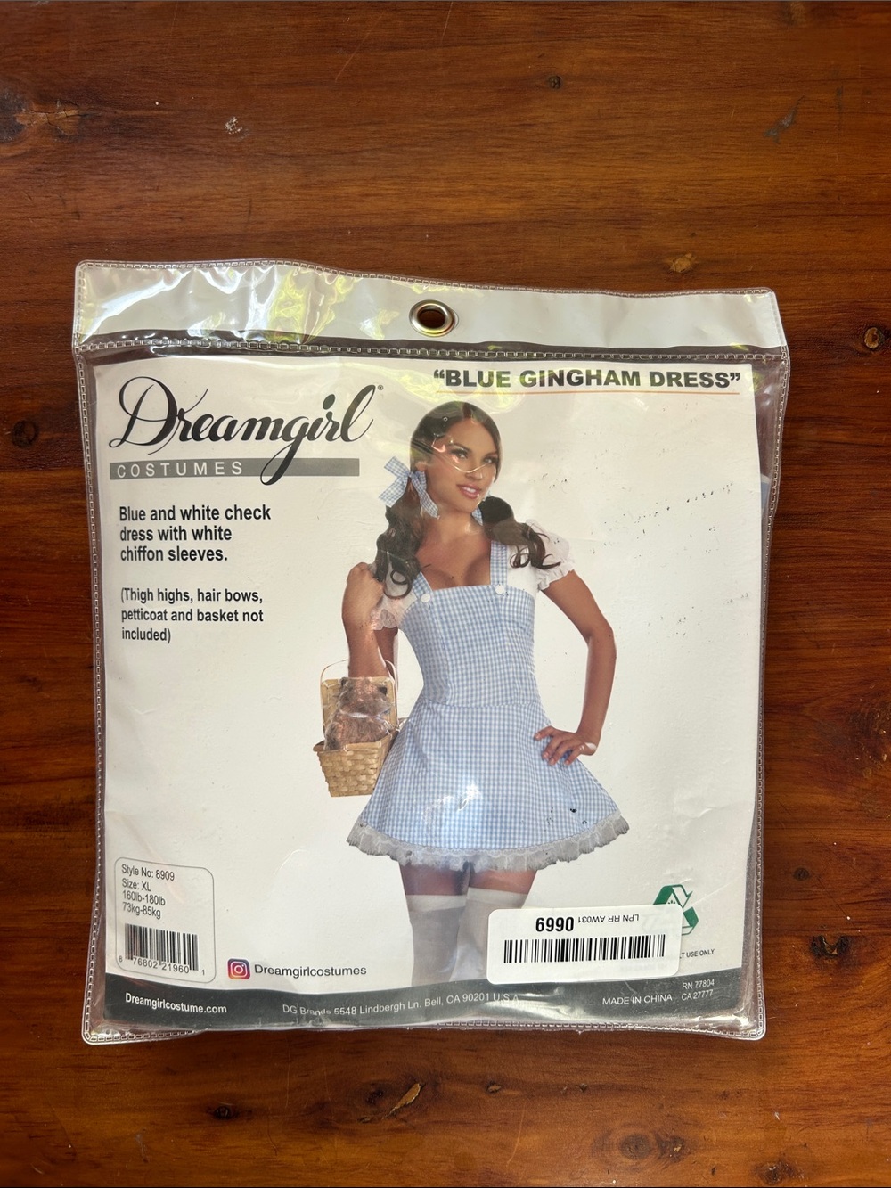DREAMGIRL COSTUMES Blue Gingham Dress NWT Women's Size XL